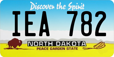 ND license plate IEA782