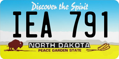 ND license plate IEA791