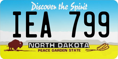 ND license plate IEA799