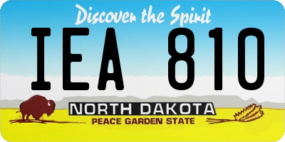 ND license plate IEA810
