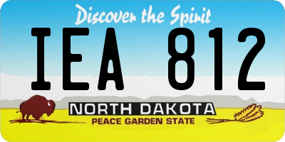 ND license plate IEA812