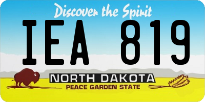 ND license plate IEA819