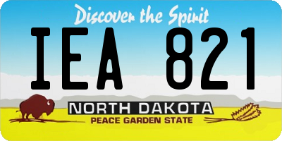 ND license plate IEA821