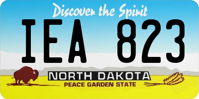 ND license plate IEA823