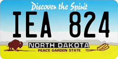 ND license plate IEA824