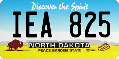 ND license plate IEA825