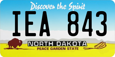ND license plate IEA843