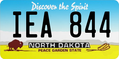 ND license plate IEA844