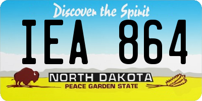 ND license plate IEA864