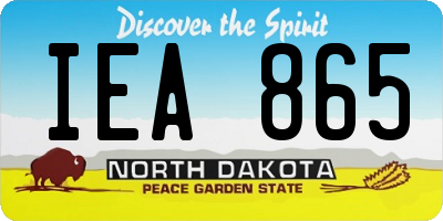 ND license plate IEA865