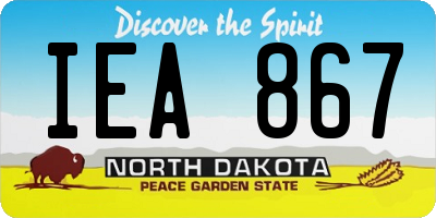 ND license plate IEA867