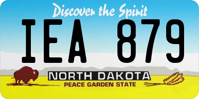 ND license plate IEA879