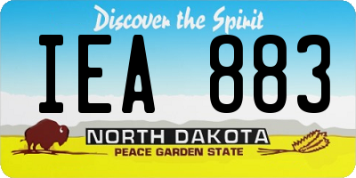ND license plate IEA883