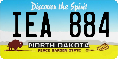 ND license plate IEA884