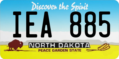 ND license plate IEA885