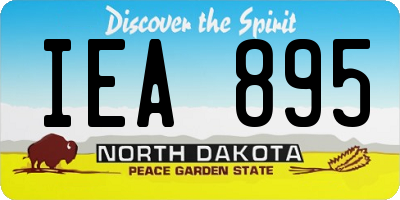 ND license plate IEA895