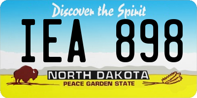 ND license plate IEA898