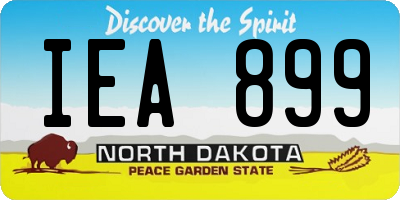 ND license plate IEA899