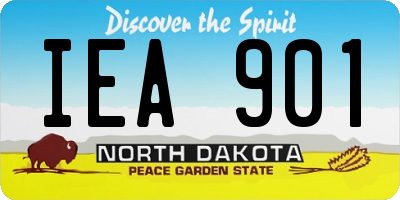 ND license plate IEA901