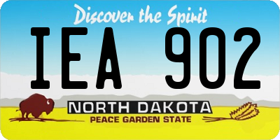 ND license plate IEA902