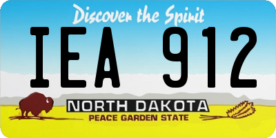 ND license plate IEA912