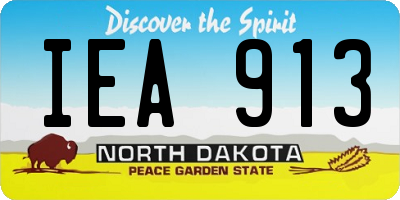 ND license plate IEA913