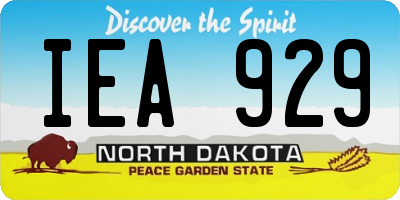ND license plate IEA929