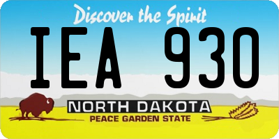 ND license plate IEA930