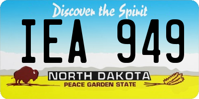 ND license plate IEA949