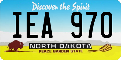 ND license plate IEA970