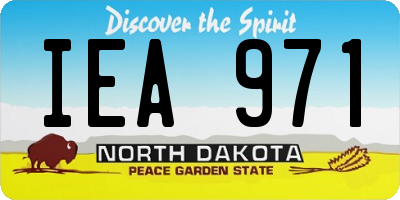 ND license plate IEA971