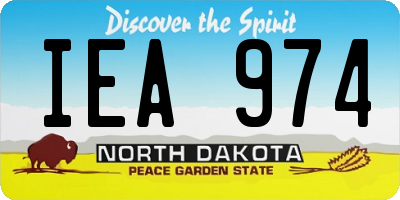 ND license plate IEA974