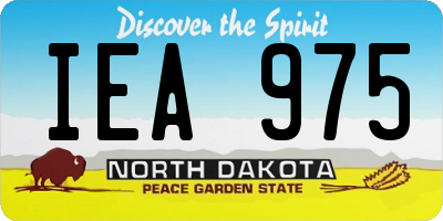 ND license plate IEA975