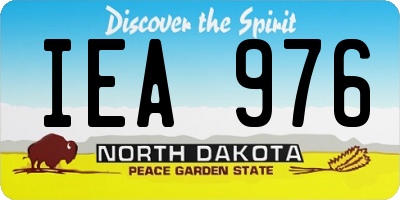 ND license plate IEA976
