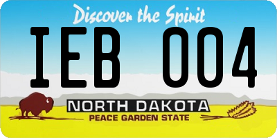 ND license plate IEB004