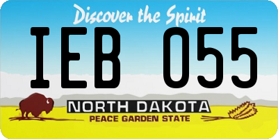 ND license plate IEB055