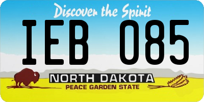 ND license plate IEB085