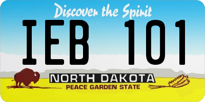 ND license plate IEB101