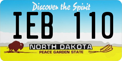 ND license plate IEB110
