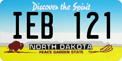 ND license plate IEB121