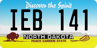 ND license plate IEB141