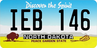 ND license plate IEB146