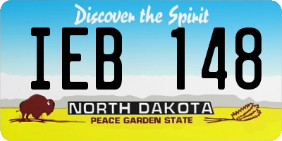 ND license plate IEB148
