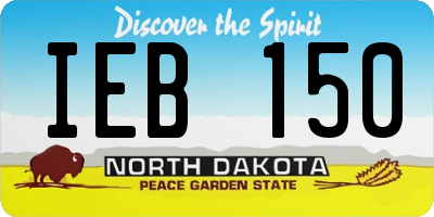ND license plate IEB150