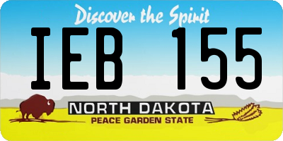 ND license plate IEB155