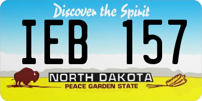 ND license plate IEB157