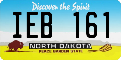 ND license plate IEB161