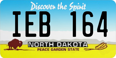 ND license plate IEB164