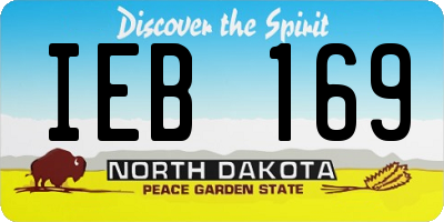 ND license plate IEB169