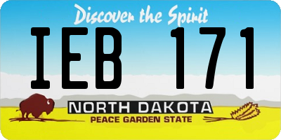 ND license plate IEB171